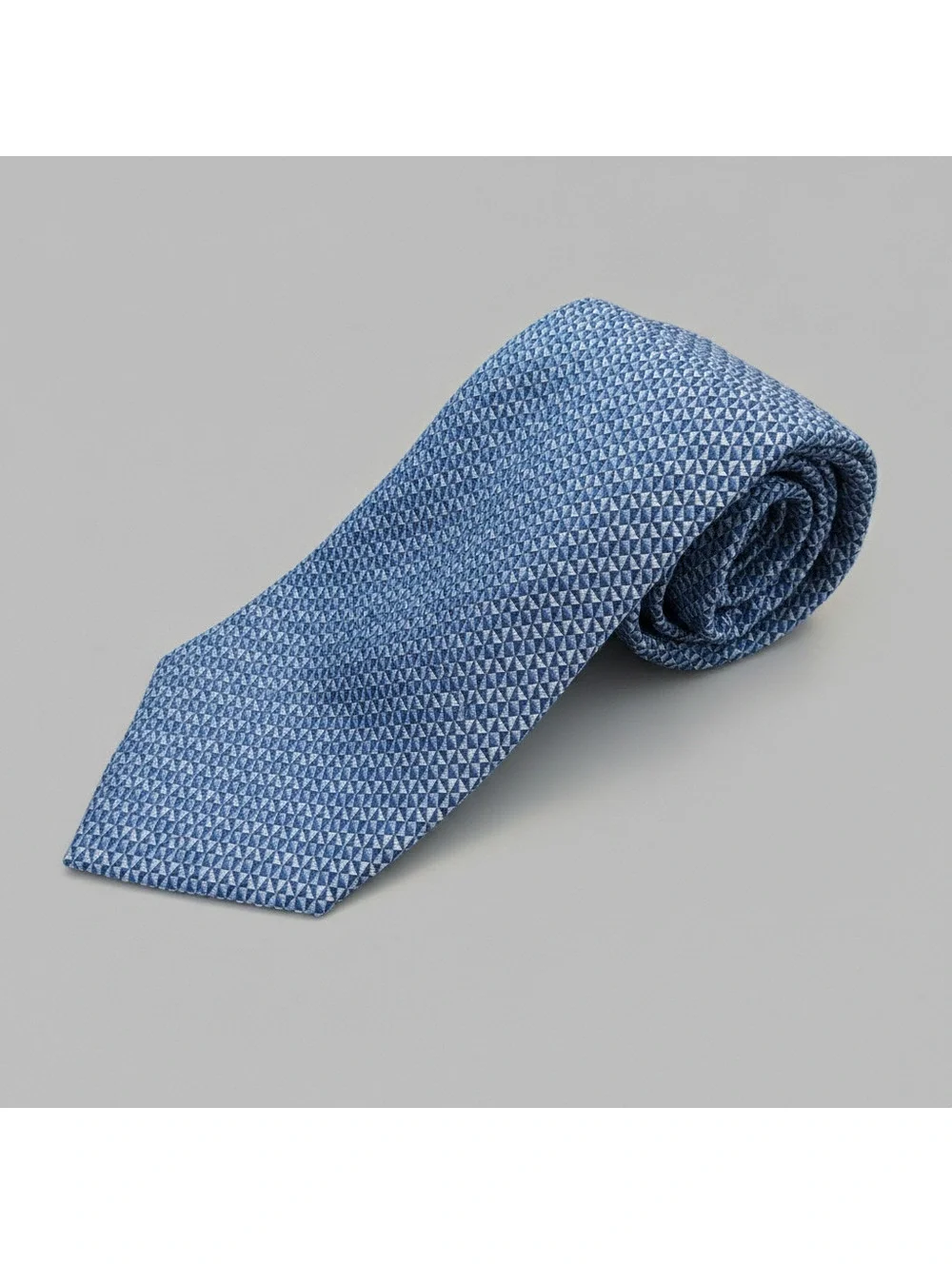 Hilditch & Key Saks Fifth Avenue Silk Tie Blue Geometric NWOT